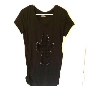 Black cross T-shirt